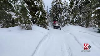 Leisurely and challenging winter recreation in Rangeley Maine [upl. by Ratib208]