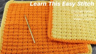 Make This Easy Washcloth Even Berry Stitch Crochet Pattern Cotton Yarn [upl. by Knoll835]