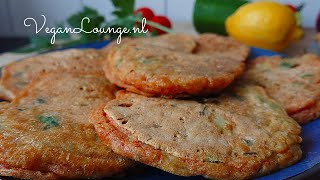 COURGETTE KIKKERERWTEN PANNENKOEKJES BAKKEN  HARTIG EN LEKKER VEGAN amp GLUTENVRIJ [upl. by Ansaev926]