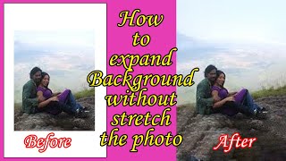 How to Stretch Image in Photoshop  How to expand image background in Photoshop [upl. by Kimmie]