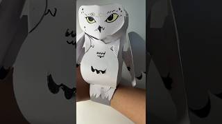 DIY Hedwig  Harry Potter Paper Craft 🪄🦉✨🧹shorts [upl. by Francesca]