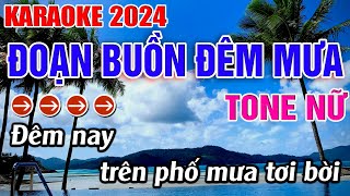 Đoạn Buồn Đêm Mưa Karaoke Tone Nữ Karaoke Đăng Khôi  Beat Mới [upl. by Yeniar]