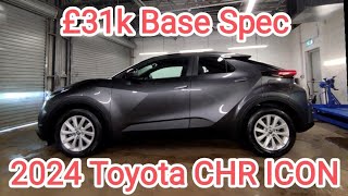 All New 2024 Toyota CHR ICON £31k Base Spec HEV Hybrid Walkround Also Silver Design amp Ash Grey GR [upl. by Delphina]