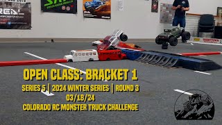 Open Class Bracket 1 S5E19 Series 5 Round 3 Colorado RC Monster Truck Challenge [upl. by Egag875]