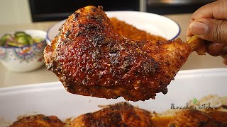 How to make the best melt in your mouth tasty Oven Baked Chicken  quick roasted chicken recipes [upl. by Terryl]