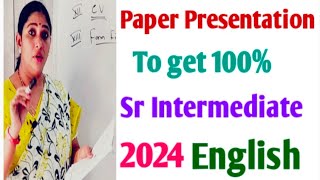 English Paper Presentation in the Board Exam Sr Intermediate [upl. by Elisabeth]