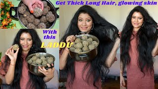 Make this ProteinBiotinIronVitamin ESelenium Rich laddu with only 4 ingredients for Healthy Hair [upl. by Olnay]