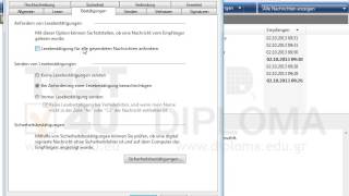 Stellen Sie Windows Mail so ein dass für alle gesendeten Nachrichten eine Lesebestätigung [upl. by Annohsat]