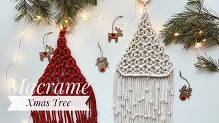 DIY Macrame Xmas TreeChoinka Makrama [upl. by Ameehs]