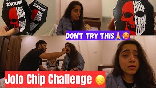 Jolo Chip Challenge gone WRONG🥴🥵  Saurav Singh amp Vaani Mehra❤️ [upl. by Nnyletak]