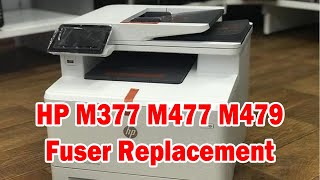 How To Replace The HP Color LaserJet Pro MFP M452 M377 M477 M454 M479 Printer Fuser Instructions [upl. by Adnael]