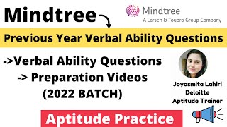 Mindtree Exam Preparation  2022  Verbal Ability Questions  Mindtree OffCampus PART2 [upl. by Adnilym]