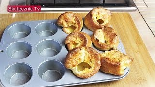 Popovers w formie na muffiny  klasyczne i pełnoziarniste  SkutecznieTv [upl. by Alper602]