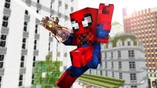 GİZLİ SONSUZLUK ELDİVENİ TAKAN SPIDERMAN Minecraft [upl. by Amata]