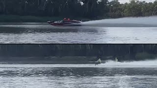 Stalker flying past at 100MPH at Robinvale 80 Ski Race [upl. by Nnod]