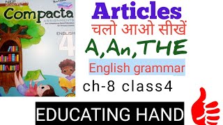 prac ex no3  ARTICLES ch8bbc compacta English grammar class 4 [upl. by Attenej]