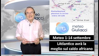 Meteo 114 settembre Più Atlantico e meno caldo africano [upl. by Shira]