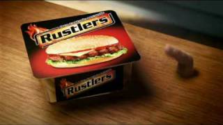 Rustlers One Finger Food Burger TV Advert [upl. by Kho]