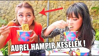 LOMBA MAKAN LAWAN AUREL HERMANSYAH  Hampir Keselek [upl. by Hendrix12]