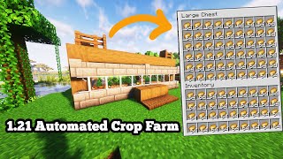 Minecraft New Automated Crop Farm 121 Tutorial  UNLIMITED Potato Carrot [upl. by Naujud]