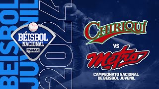 CHIRIQUÍ VS PMÁ METRO  BEISBOL JUVENIL  BÉISBOL JUVENIL DE PANAMÁ 2024  FullBeis  ENVIVO [upl. by Akeimat]