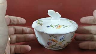 Aynsley China Cottage Garden Lidded Sugar Bowl or Sugar Box [upl. by Eitsirhc]