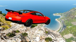 Cars VS Cliff Roads  BeamNGdrive [upl. by Olsen927]