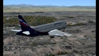 Fsx Sukhoi Superjet 10095 Aeroflot fly Moscow to Kraków [upl. by Eiramadnil327]