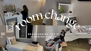 changing up my room  rearranging and deep cleaning for fall [upl. by Naic]