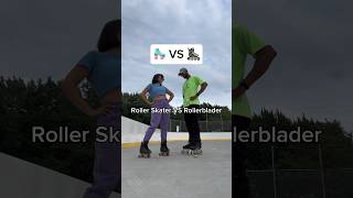 Roller Skater VS Rollerblader 🔥😳 rollerskating rollerblading summervibes shorts [upl. by Toft352]