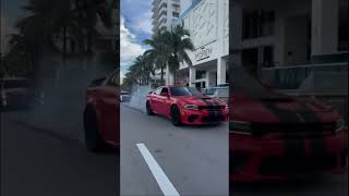 Dodge SRT Hellcats street burnouts 💨 subscribe americanmuscle srt fyp fypシ゚viral shorts v8 [upl. by Annael]