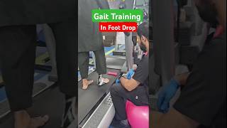 Gait Training In Foot DropGait analysisAnkle Foot Orthosisfootdropstrokerecoverypainneurorehab [upl. by Lukas]