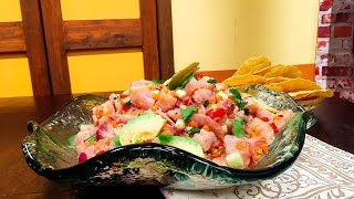 Receta Ceviche de pescado  Cocineros Mexicanos [upl. by Richel]