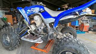 Changing the chain and sprockets on a raptor 700 [upl. by Eentirb]