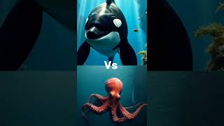 Killer Ocra whale Vs megalodon Vs  dolphin turtle octopus shark sea animal [upl. by Alexandrina]