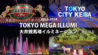 TOKYO MEGA ILLUMI 20232024大井競馬場の東京イルミネーション [upl. by Rhodie]