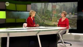 Sabine Hagedoren Goedele Wachters Het Journaal uitleg storm 5 januari 2012 [upl. by Burny283]