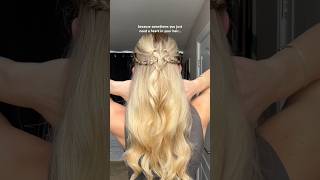 do this next time you do a half up half down 💕 hairtutorial hairstyleideas halfuphalfdown [upl. by Macfarlane]