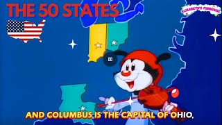 50 States and Capitals Song with Wakko  Educational Video for Kids on Elizabeths Funhouse [upl. by Ainafets]