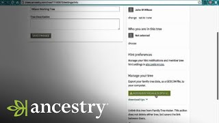 How to Download Your Tree from Ancestrycom  Ancestry [upl. by Shanahan798]