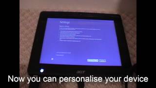 PXE Boot an Acer Icona Tab W500 install windows 8 [upl. by Rockel570]