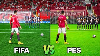 CRISTIANO RONALDO Free Kicks • FIFA vs PES 20052023 [upl. by Attenauq990]