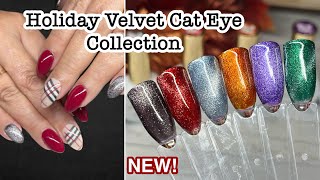 Holiday Velvet Cat Eye Collection Oct 1st 2023  Plaid Nails [upl. by Eadahc]