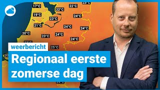 Weerbericht begin van de week zomers warm [upl. by Odnalor]