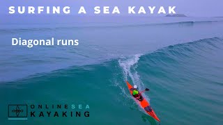 Surfing a sea kayak  Diagonal run introduction [upl. by Adine]