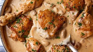 Chicken Fricassee  quick French Chicken Stew [upl. by Haraz175]