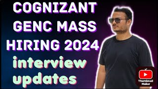 Cognizant Genc Mass Hiring  Interview Updates and prep [upl. by Toffey]