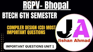 Compiler Design RGPV important questions  Unit 1  Compiler Design  Important Questions [upl. by Asiul75]