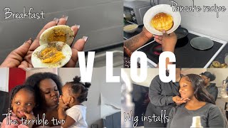 I installed my nieces first wig • FLUFFY PANCAKE RECIPE • Lazy kid free week amp Dentist appointments [upl. by Jorgensen128]