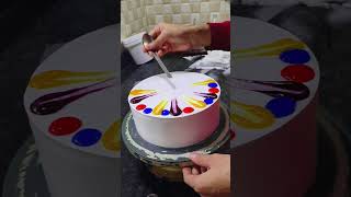 Multi Colour Cake Design  Multi Colour shorts youtubeshorts viralvideo [upl. by Marlette]